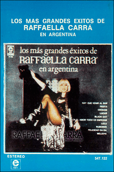 LOS MAS GRANDES EXITOS DE RAFFAELLA CARRA’ EN ARGENTINA