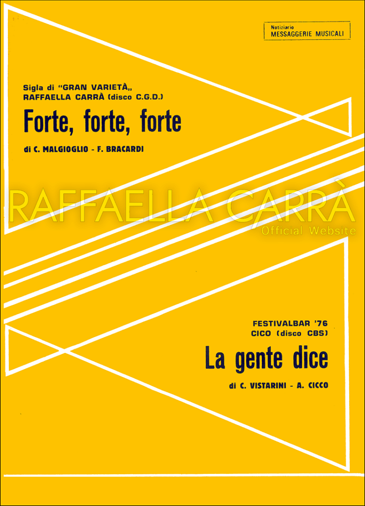 Forte forte forte • Spartito musicale, seconda edizione Italia, 1976