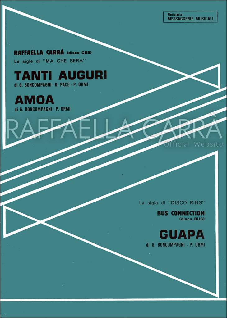 Tanti auguri • Spartito musicale, seconda edizione, Italia 1978