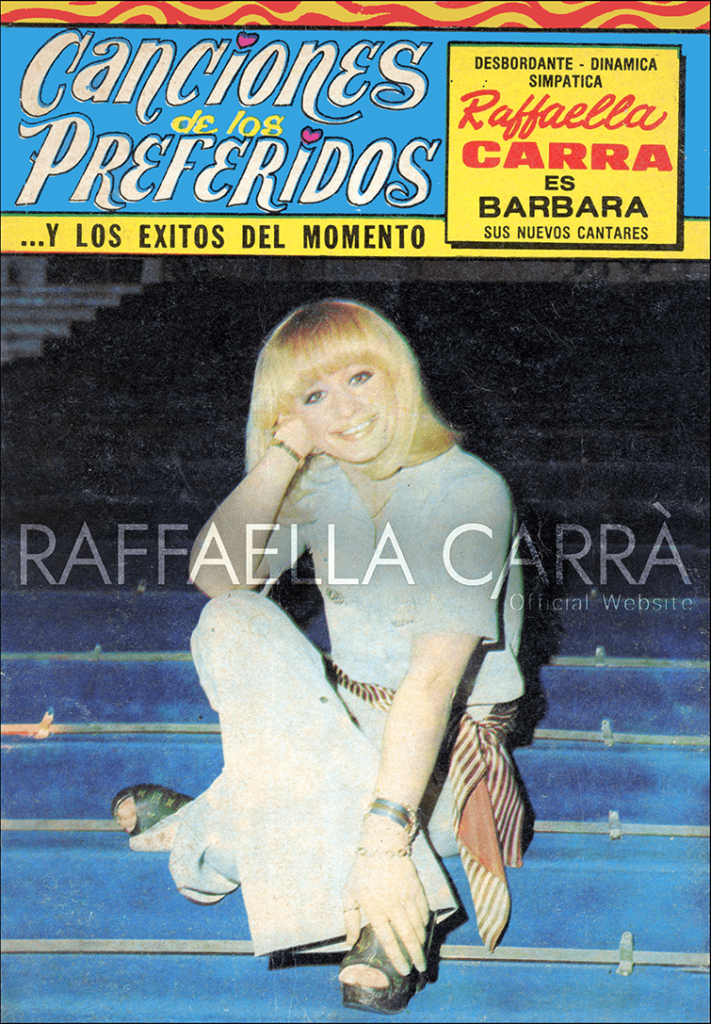Canzoniere “Canciones de los preferidos” con testi di  alcune canzoni di Raffaella • Argentina 1980